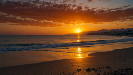 Fototapeta premium sunset at the beach