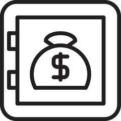 Obraz premium Money Safe Icon 