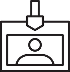 Identification Card Badge Icon
