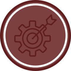 Goal Vector Line Double Circle Maroon