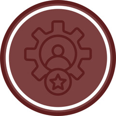 Expert Vector Line Double Circle Maroon