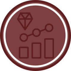 Valuable Vector Line Double Circle Maroon