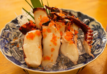 Japanese seafood sashimi assortment