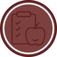 To Do List Vector Line Double Circle Maroon