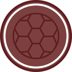 Fototapeta premium Sport Vector Line Double Circle Maroon