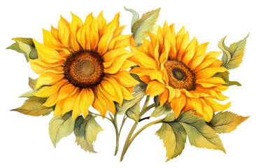Fototapeta premium PNG Sunflower plant inflorescence creativity.
