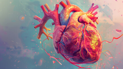 collection of images illustrating diverse treatments for heart disease. Concept Cardiovascular Treatments