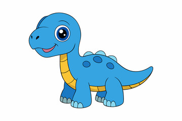 A Beautiful cute dinosaur vector art illustration design