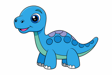 A Beautiful cute dinosaur vector art illustration design