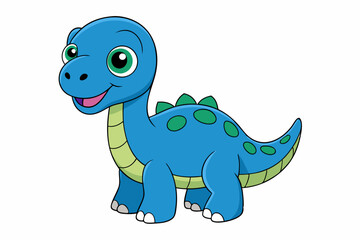 A Beautiful cute dinosaur vector art illustration design