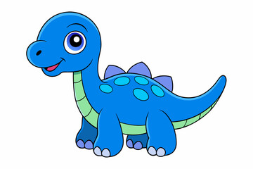 A Beautiful cute dinosaur vector art illustration design