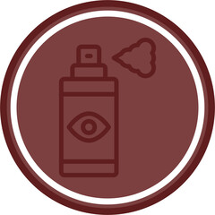 Tear Gas Vector Line Double Circle Maroon