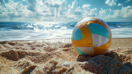 Obraz premium realistic high-resolution photo of beach, with detailed background