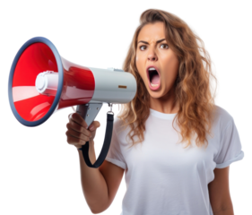 PNG Shouting adult technology aggression.