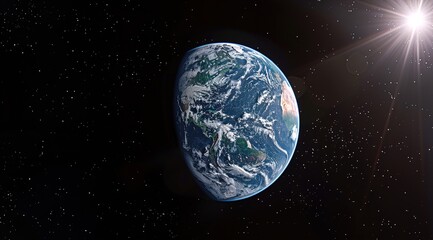 Obraz premium earth and moon
