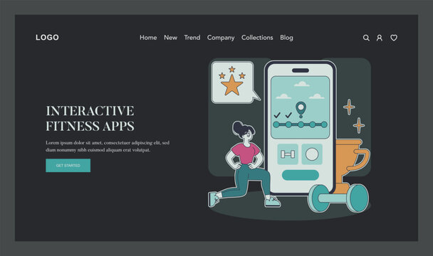 Health Gamification. Flat Vector Illustration