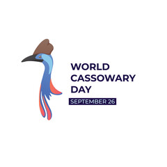 vector graphic of World Cassowary Day ideal for World Cassowary Day celebration.