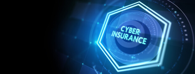 Fototapeta premium Cyber security data protection business technology privacy concept. Cyber insurance. 3d illustration