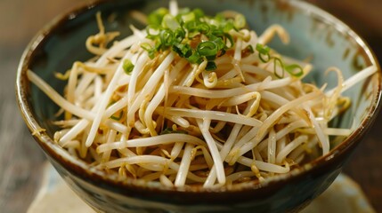 The national cuisine of Japan. Fried bean sprouts. 