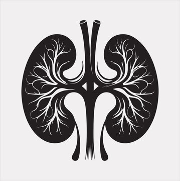 recommend clip art: kidney vector silhouette on a white background