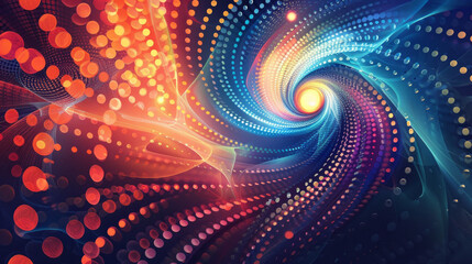 Abstract background with swirling dots and circles. Can be used for posters, business cards, and other designs.