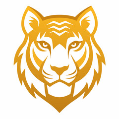Tiger head logo icon simple vector art illustration design
