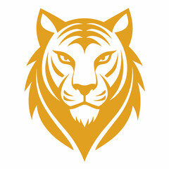 Obraz premium Tiger head logo icon simple vector art illustration design