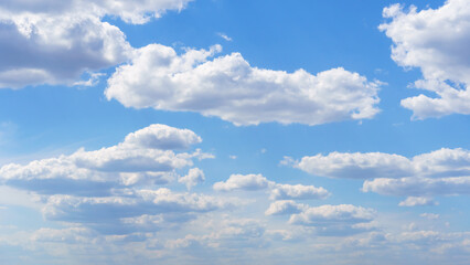 beautiful blue sky with soft white clouds for abstract background