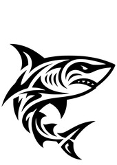 Tribal Shark SVG, Shark Ornament SVG, Tattoo Design, Sea Animals SVG, Dolphin SVG, Shark Silhouette, Shark Vector, Clipart, Cut file for Cricut SVG, JPG, PNG