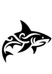 Tribal Shark SVG, Shark Ornament SVG, Tattoo Design, Sea Animals SVG, Dolphin SVG, Shark Silhouette, Shark Vector, Clipart, Cut file for Cricut SVG, JPG, PNG