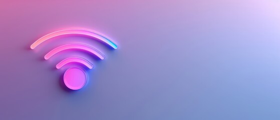 Obraz premium A colorful image of a Wi-Fi symbol with a pink background