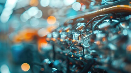 Coupe engine transmission close up whimsical Double exposure race track