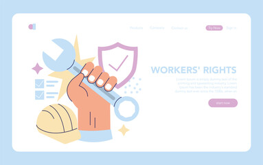 Labor Day. Flat Vector Illustration