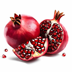 Fresh and delicious looking pomegranate