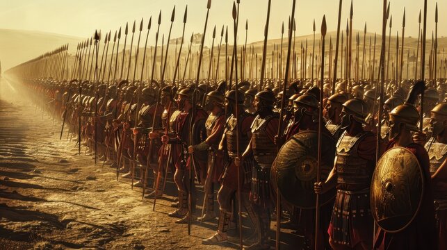 Roman Phalanx Formation Ready for Battle
