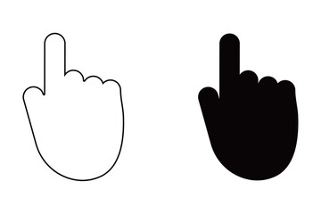 Hand icon isolated on white background