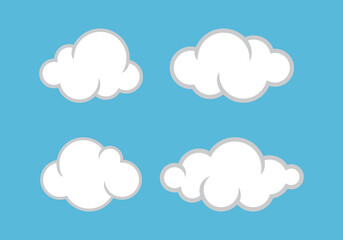 cloud white, clouds for coloring book, clouds cartoon, cloud simple shape