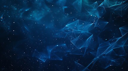 Wireframe background with a blue plexus effect, featuring sharp, geometric shapes and a dark, starry night sky. Simple, minimalist, and colorful.