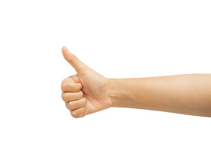 hand showing thumbs up sign