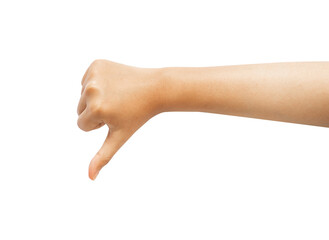 hand with thumb down