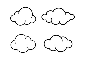 cloud line shape, graphic clouds outline, clouds lined, cloudy line simple