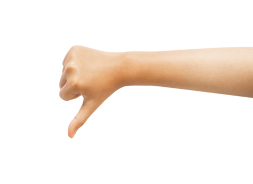 hand with thumb down