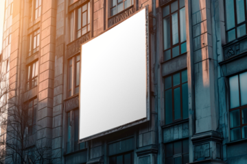 Building's billboard png product mockup, transparent design