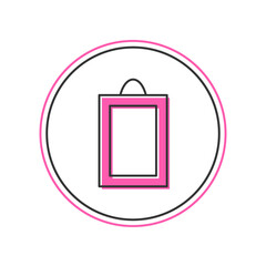 Filled outline Picture icon isolated on white background. Vector