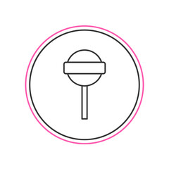 Filled outline Lollipop icon isolated on white background. Food, delicious symbol. Vector