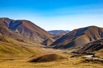 Lindis Pass, Otago, South Island, New Zealand, Oceania.