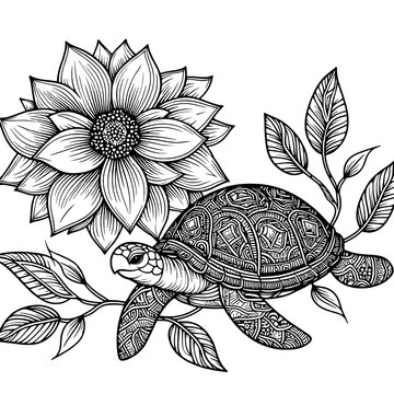 turttle and flower v5