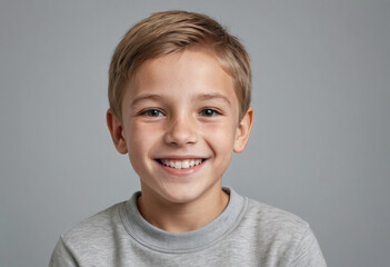 Portrait view of a regular happy smiling Belarus boy, ultra realistic, candid, social media, avatar image, plain solid background