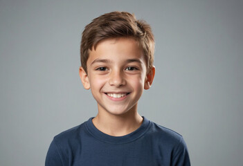 Portrait view of a regular happy smiling Bulgaria boy, ultra realistic, candid, social media, avatar image, plain solid background
