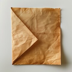 Vintage wrinkled paper with folded corner